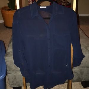 Sheer blue blouse